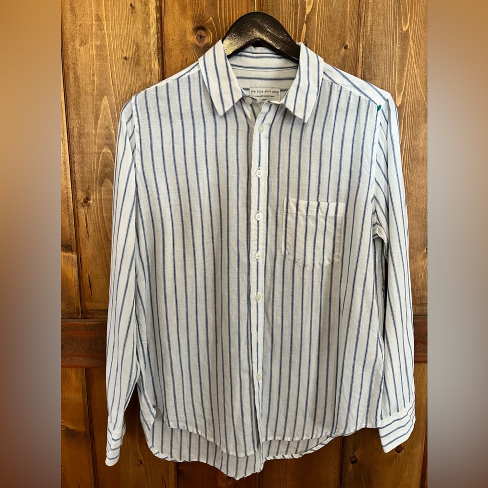 Womens Blue and white striped top